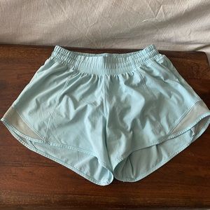 Hotty Hot Low-Rise Lined Short 4" - ice blue